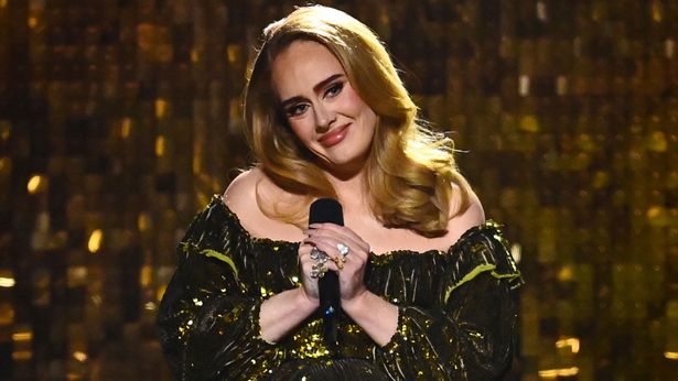 Adele performing at BRITS